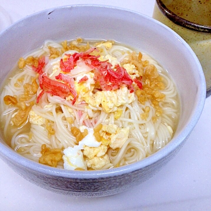 生姜でポカポカ卵あんかけ素麺